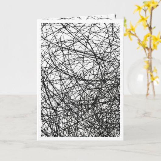 pas de carte de message avec tangles fil barbelé i (Fleur jaune)