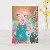 Pas de carte de voeux de Pékin (Fleur jaune)