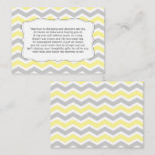 Pas de carte d'insertion de baby shower enveloppé, (Devant / Derrière)