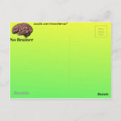 Pas de carte postale Brainer (Dos)