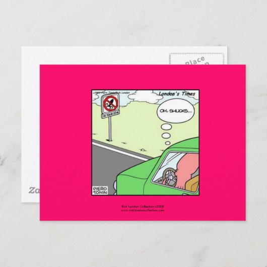 Pas de carte postale de caricature hilariée (Devant / Derrière)