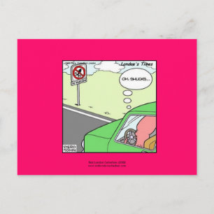 Pas de carte postale de caricature hilariée
