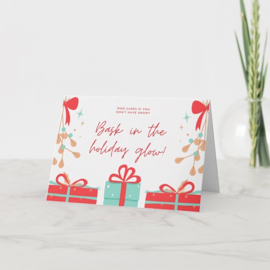 Pas de cartes de Noël drôles de neige (Devant)