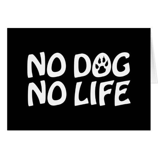 PAS DE CHIEN PAS DE CARTE DE VIE (Devant horizontal)