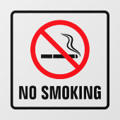 Pas de clin d'oeil de panneau fumeur avec bordure (Feuille)