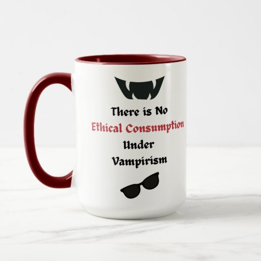 Pas De Consommation Éthique Sous La Mug Du Vampiri (Gauche)