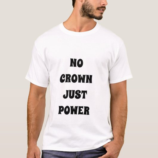 PAS DE COURONNE, JUSTE POWER T-shirt Royal (Devant)
