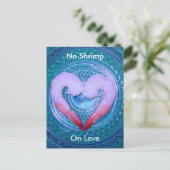 Pas de crevettes sur carte postale Amour (Debout devant)