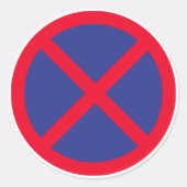 Pas de debout ou de stationnement Stickers Classic (Devant)