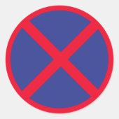 Pas de debout ou de stationnement Stickers Classic (Devant)