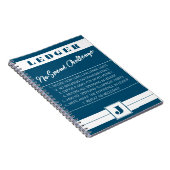 Pas de Défi de dépense Livre bleu & blanc initial (Côté Droit)