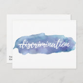 Pas de discrimination dans ce pays Carte postale (Devant / Derrière)