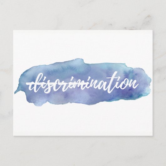 Pas de discrimination dans ce pays Carte postale (Devant)