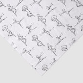 Pas de Doodle Ballerina Ballet Dancer Overweging Tissuepapier (Detail)