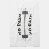 Pas de douleur Pas de gain Serviette de gym - Blan (Vertical)