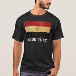 Pas de Egyptische vlag  Grunge Mannen aan T-shirt