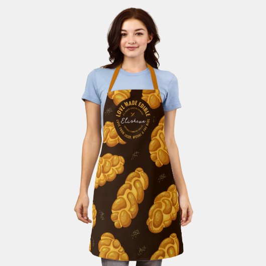 Pas de eigen Challah Pattern Baker aan Schort (Gedragen)