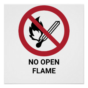 Pas de flamme ouverte, signe d'interdiction