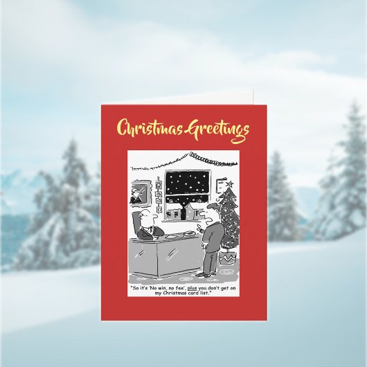 Pas de gain Pas de frais Carte de Noël légale avec