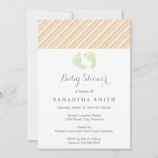 Pas de genre dans Baby shower Invitation (Devant)