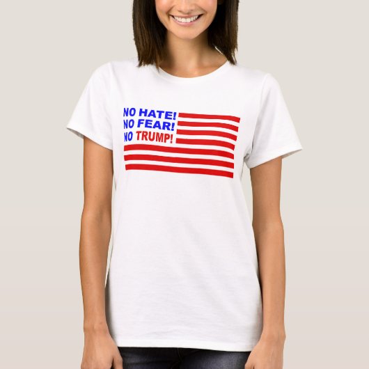 Pas de haine, pas de peur, pas de t-shirt Trump Fl (Devant)