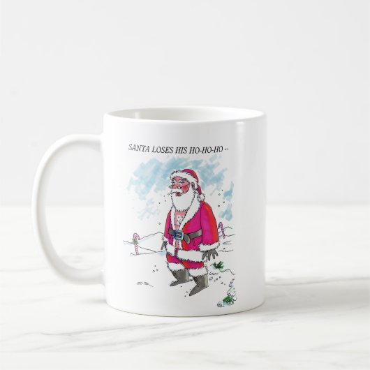 Pas de Ho-Ho-Ho avec tasse de texte (Gauche)