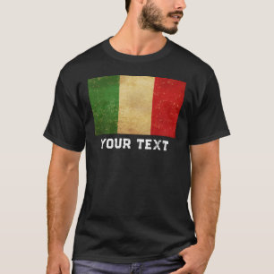 Pas de Italiaanse vlag Grunge Mannen aan T-shirt