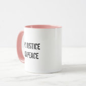 Pas de justice Pas de café de paix Mug (Devant gauche)