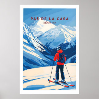 Pas de la Casa Grandvalira Ski Print Wintersporten