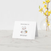 Pas de lapin comparé à toi, mignonne lapin carte d (Fleur jaune)