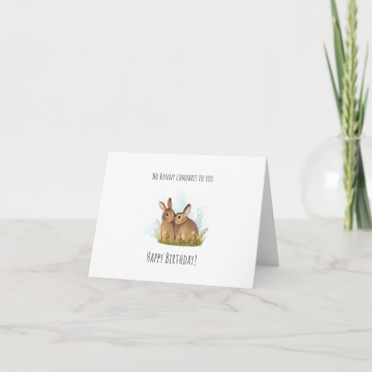 Pas de lapin comparé à toi, mignonne lapin carte d (Devant)