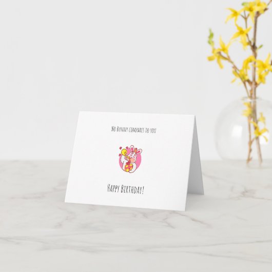 Pas de lapin comparé à toi, mignonne lapin carte d (Fleur jaune)