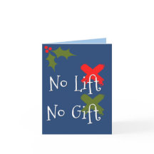 Pas de levée, pas de cadeau Carte de Noël humour G