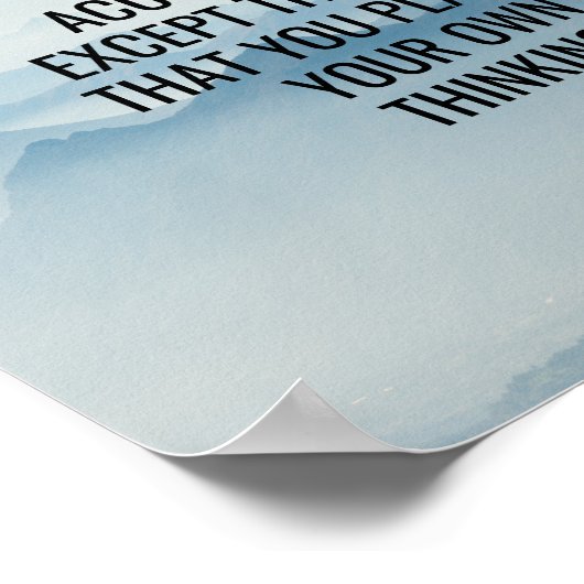 Pas de limites Poster inspirationnel et Décor Mur (Coin)