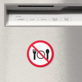Pas de manger | Panneau Cercle rouge | Magnet (In Situ (Lave-vaisselle))
