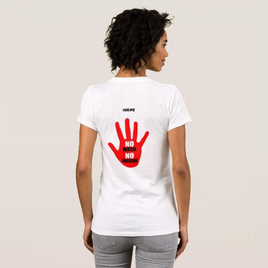 Pas de Masque Pas de Vaccin - T-shirt Femme Versio (Dos entier)