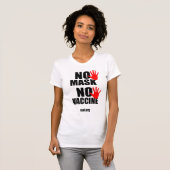 Pas de Masque Pas de Vaccin - T-shirt Femme Versio (Devant entier)