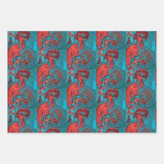 Pas De Méchants Bits ! Papier à envelopper 3 feuil (Devant 3)