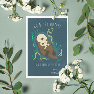 Pas de mère loutre Carte pour maman
