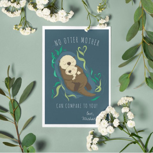 Pas de mère loutre | Carte pour maman