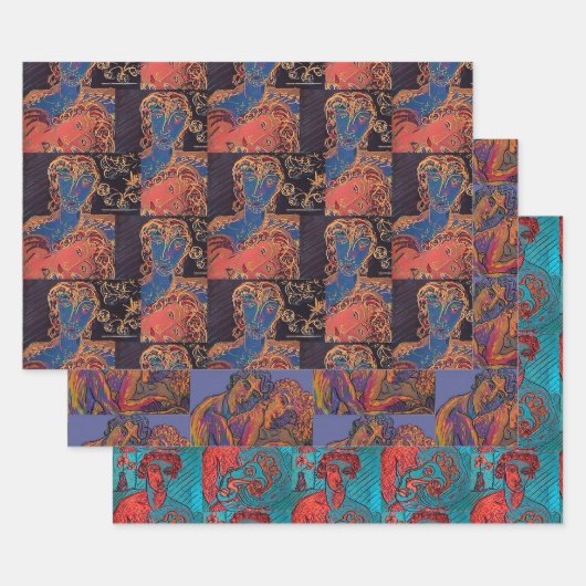 Pas de morceaux coquins ! Papier cadeau 3 feuilles (Lot)
