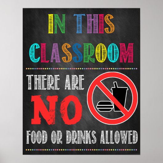 Pas De Nourriture Ou De Boissons Autorisés Poster (Devant)