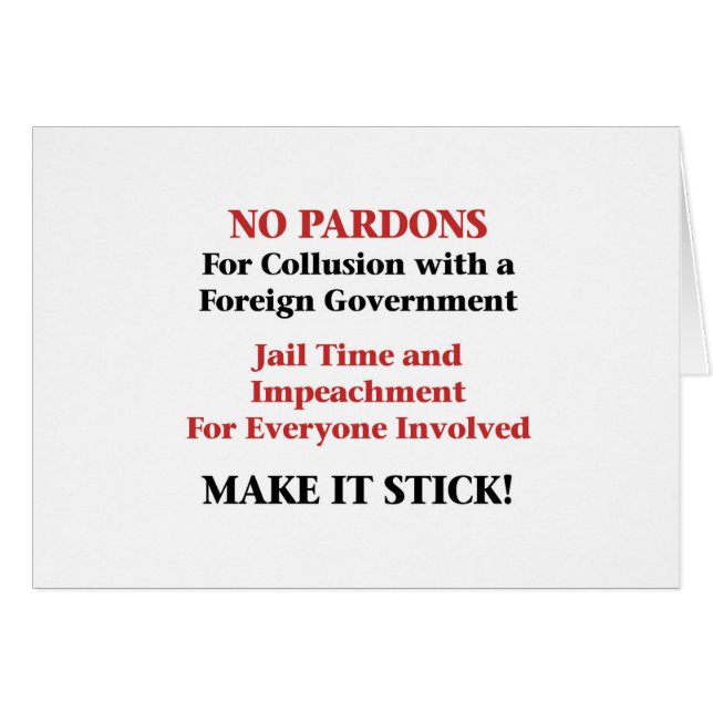 Pas de pardon pour la collusion ! (Devant horizontal)