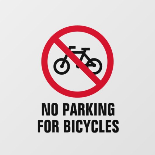 Pas de parking bicyclettes panneau de fermeture de (Feuille)
