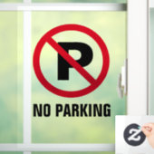 Pas de parking rouge P panneau transparent clin de (Maison)