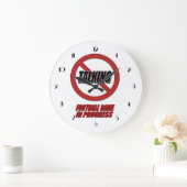 Pas De Parler Football Jeu En Cours Horloge Mur (Maison)