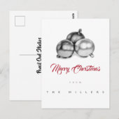 Pas de photo Carte postale Art Pencil Baubles (Devant / Derrière)