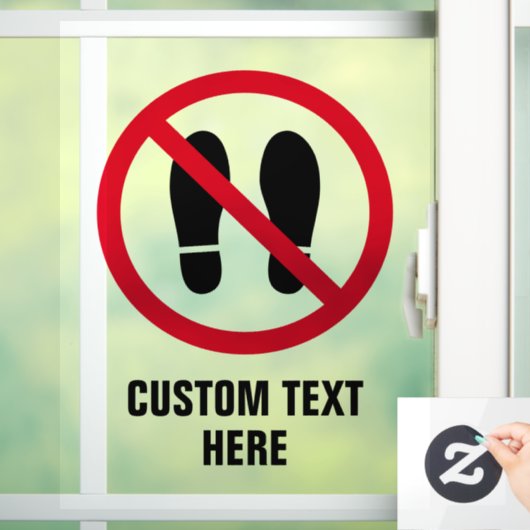 Pas de pied interdit pas de chaussures panneau clo (Maison)
