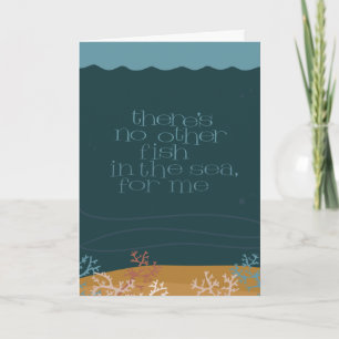 Pas de poisson dans la mer anniversaire / carte d'