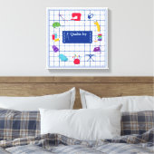 Pas de Quilt Tijd van het Etiket aan Canvas Afdruk (Insitu (Slaapkamer))